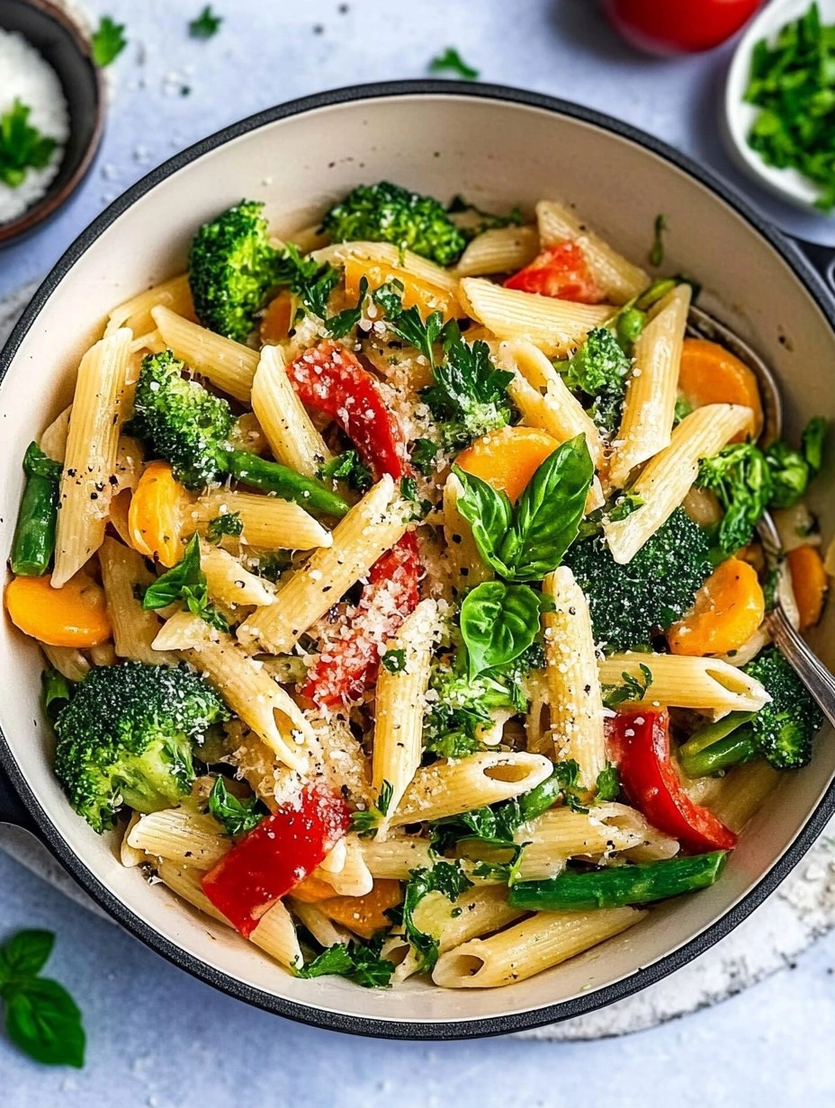 Spring Pasta Primavera | Fresh Vegetable Pasta with Light Sauce