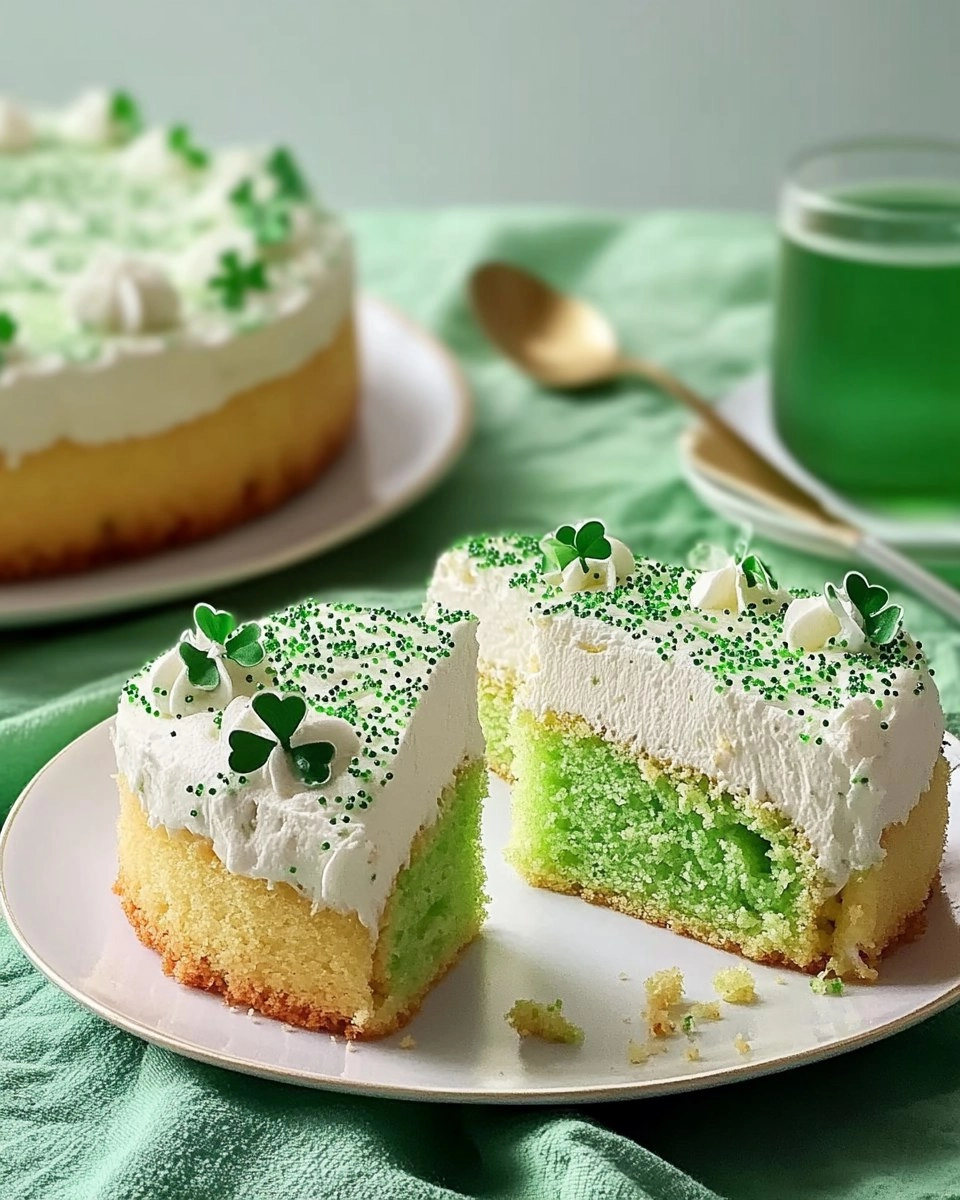 St. Patricks Day Lime Poke Cake