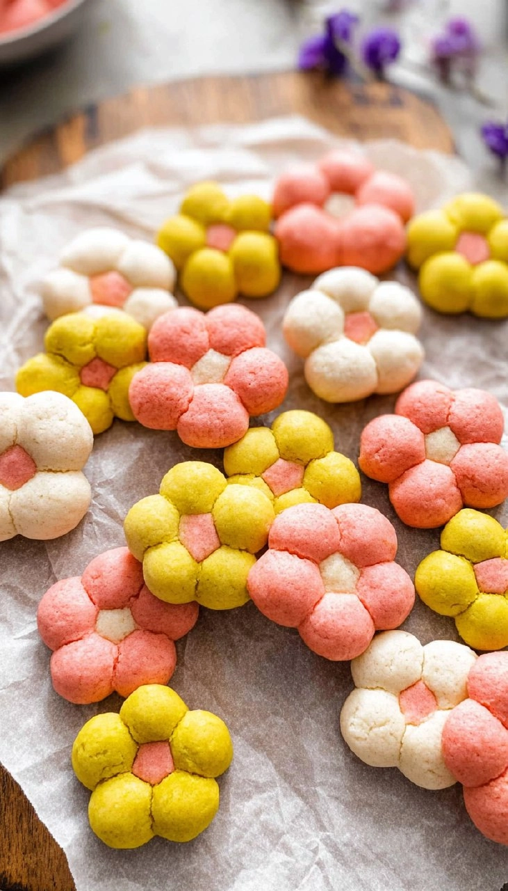 3-Ingredient Flower Shortbread Cookies | Buttery Mother's Day Gift Cookies