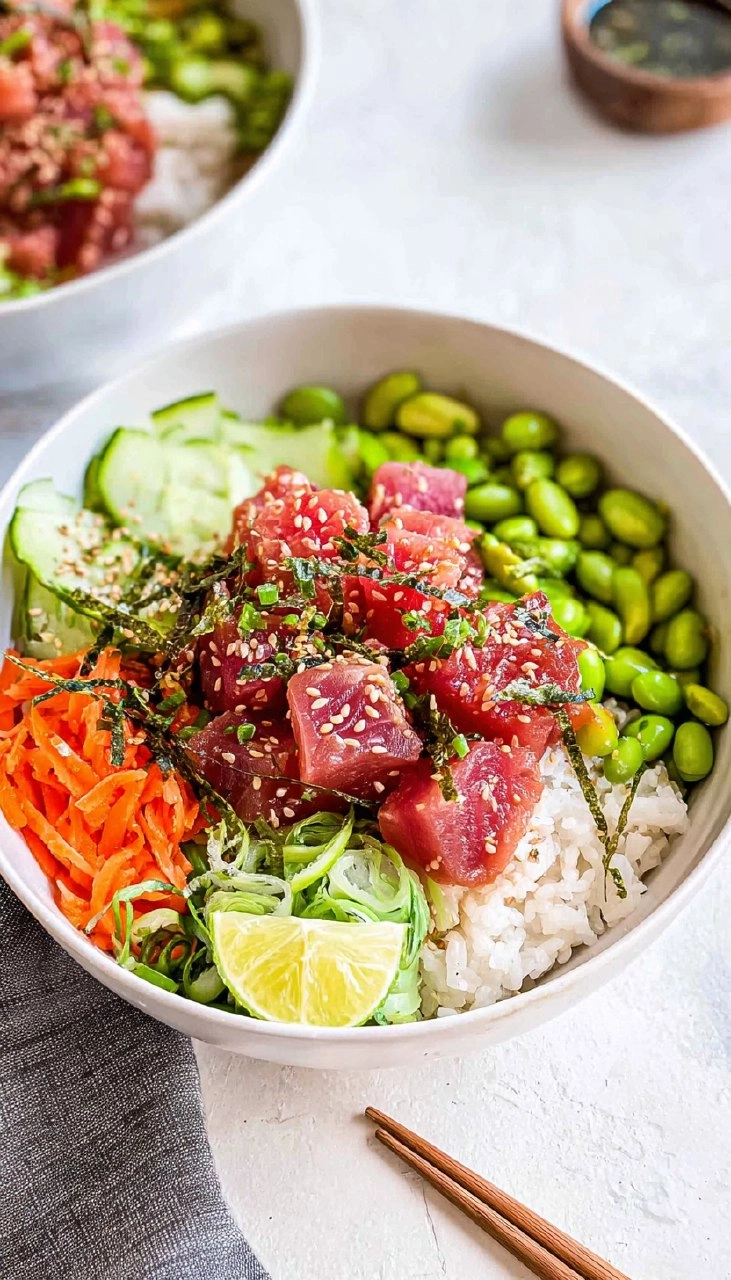 Ahi Tuna Poke Bowls