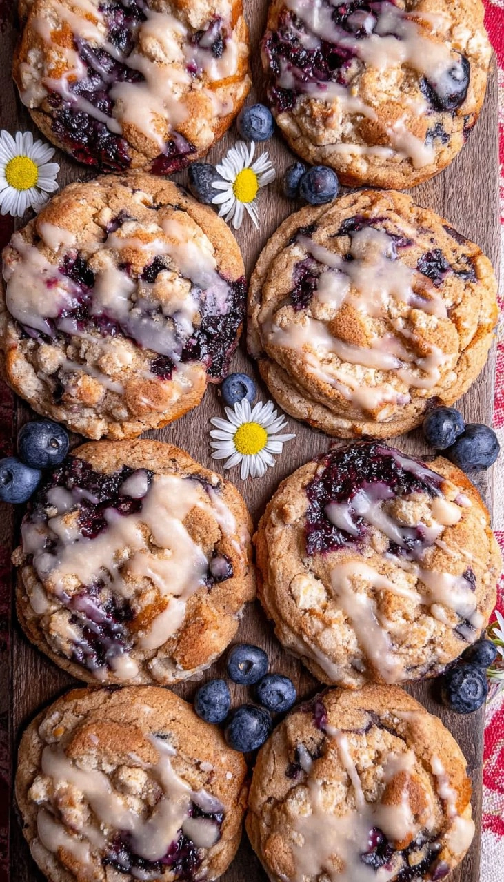 Blueberry Coffee Cake Cookies