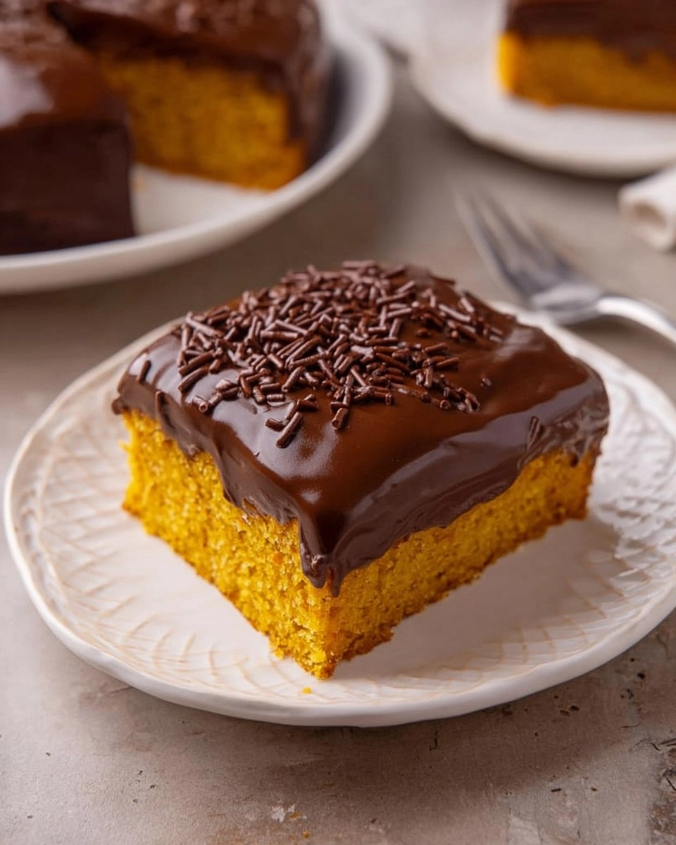 Brazilian Carrot Cake with Chocolate Glaze