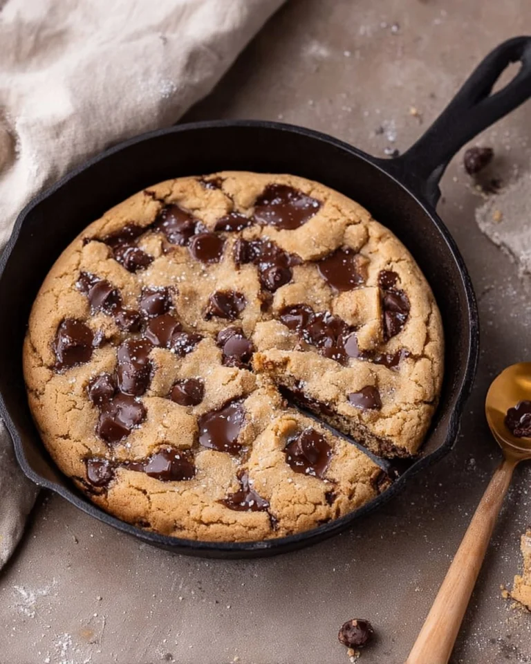 Brown-Butter-Chocolate-Chip-Skillet-Cookie-8-Inch-Recipe