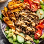 Burger Bowls with Chipotle Ranch Sweet Potato Fries 116 Burger-Bowls-with-Chipotle-Ranch-Sweet-Potato-Fries-Recipe