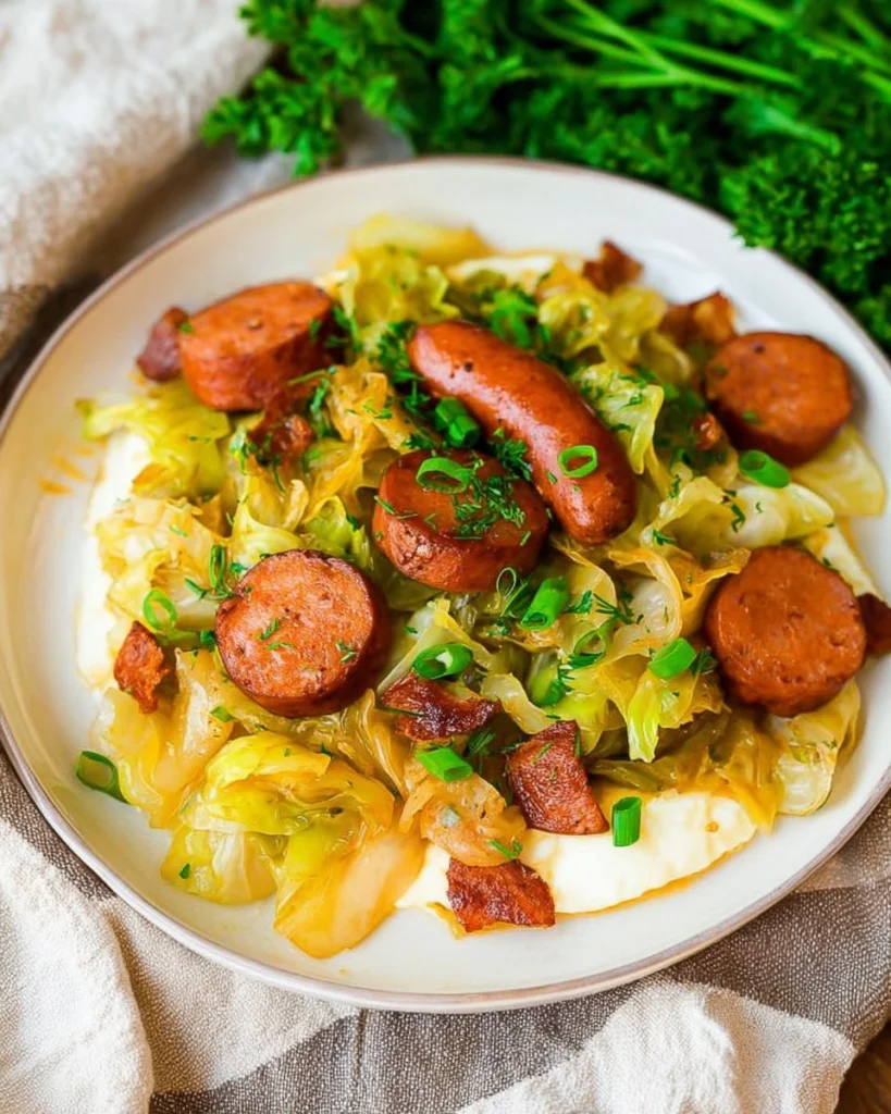 Cabbage-and-Sausage-Skillet-Recipe