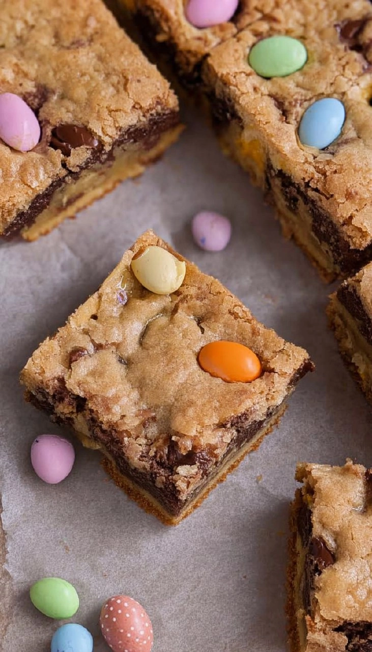 Cadbury Egg Cookie Bars