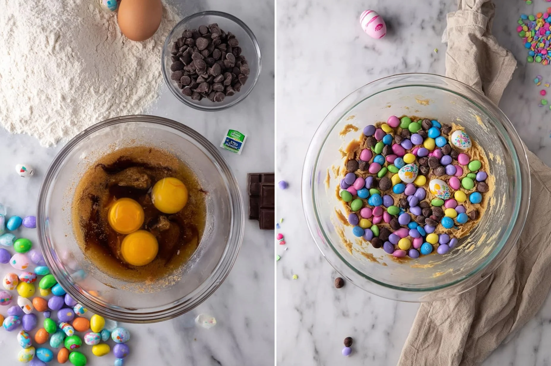 Cadbury Egg Cookie Bars