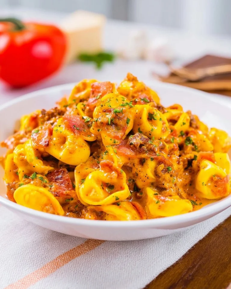 Crockpot-Bacon-Cheeseburger-Tortellini-Recipe