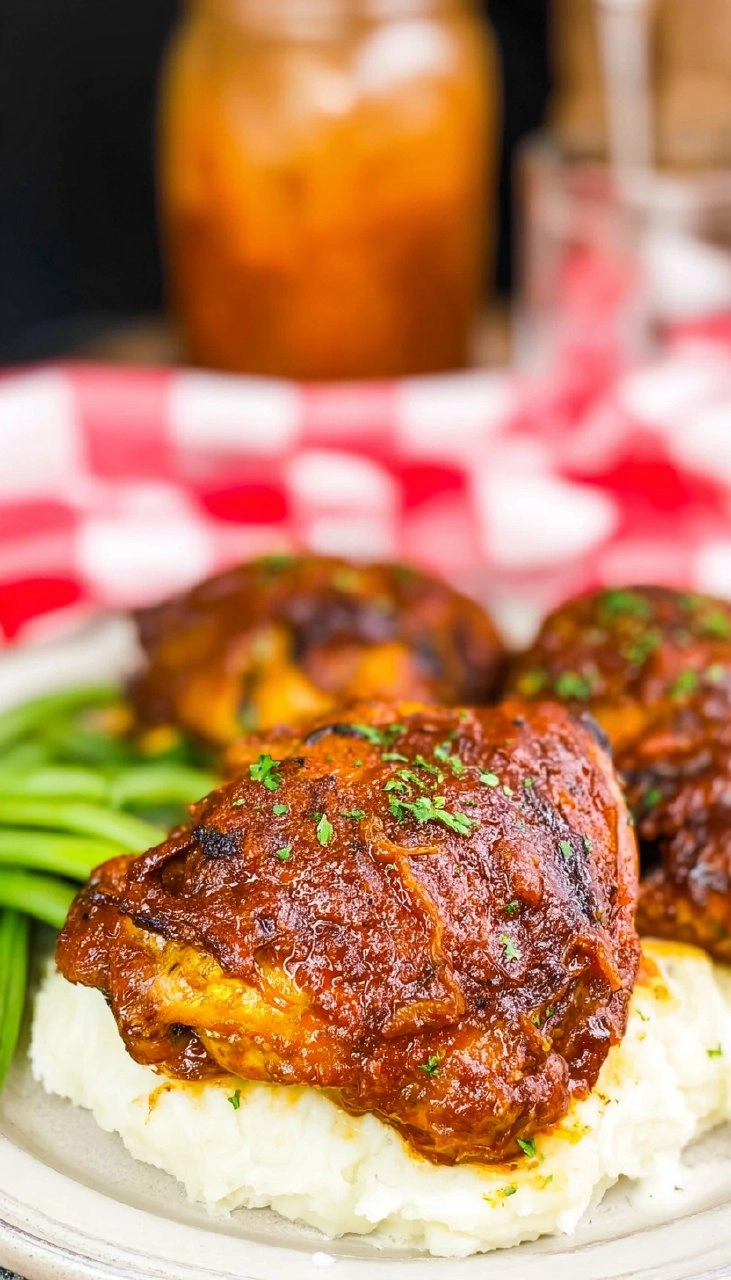 Crockpot Carolina Gold Bbq Chicken Thighs