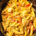 Crockpot-Chicken-Fajita-Pasta-Recipe