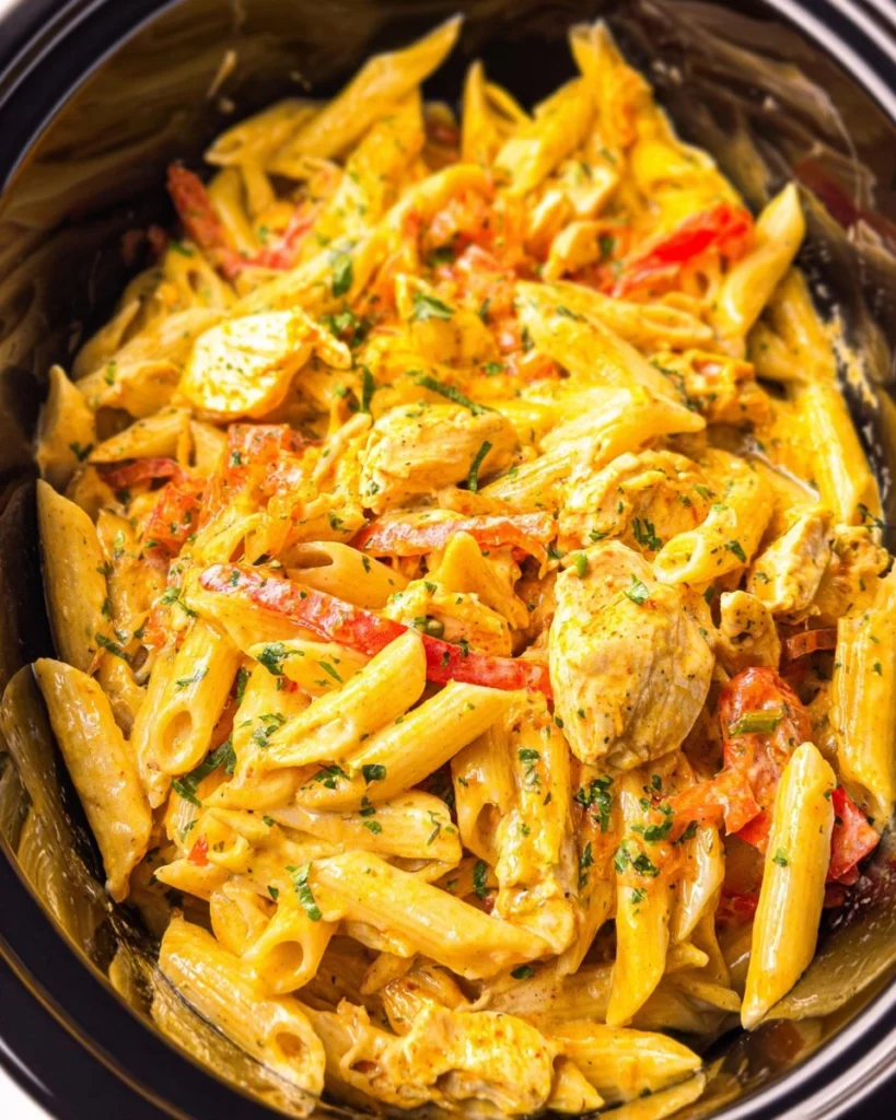 Crockpot-Chicken-Fajita-Pasta-Recipe