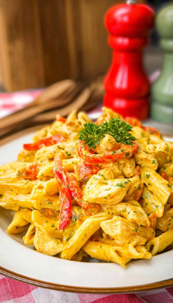 Crockpot Chicken Fajita Pasta