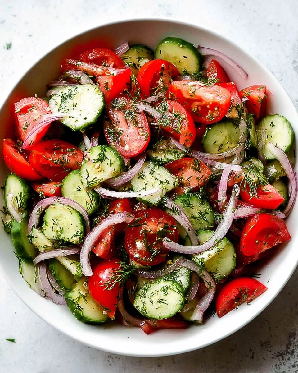Easy Cucumber Tomato Dill Salad