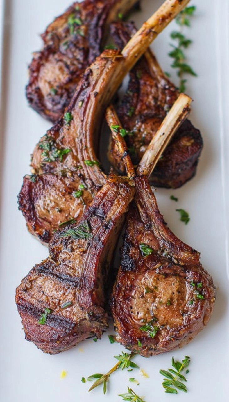 Garlic & Herb Crusted Lamb Chops (Easter Centerpiece)