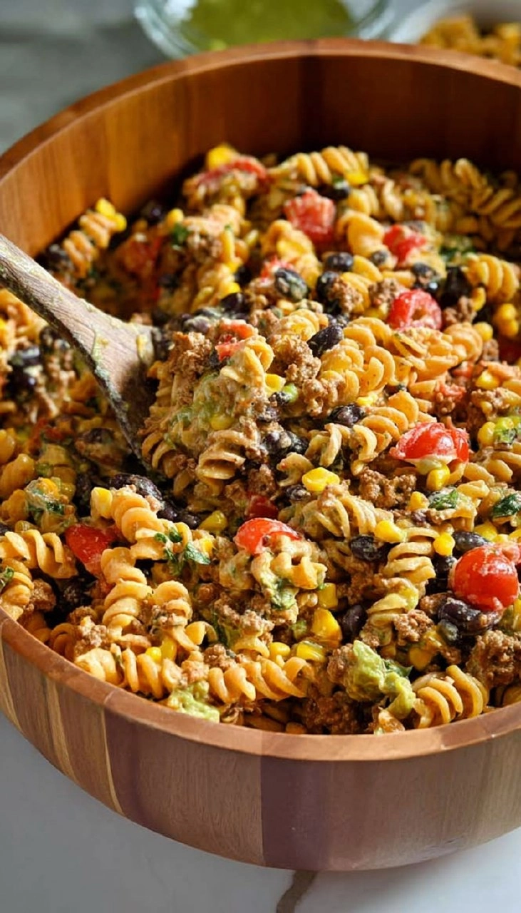 Healthy Taco Pasta Salad (Meal-Prep Friendly) 130 Healthy Taco Pasta Salad (Meal-Prep Friendly)