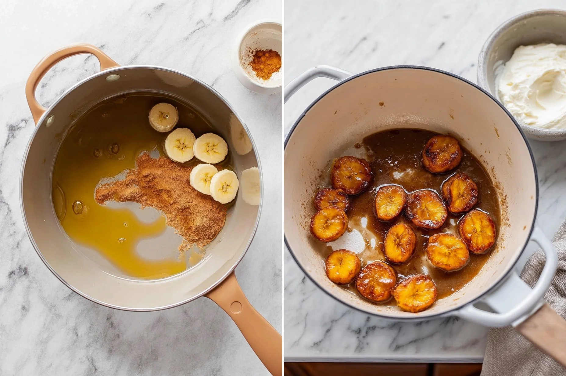 High-Protein Caramelized Banana Yogurt Bowl