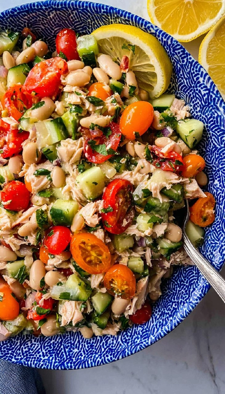 Mediterranean White Bean Tuna Salad