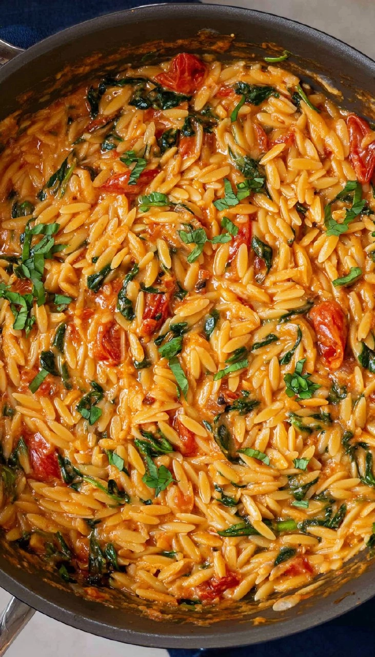 One Pot Creamy Tomato Orzo