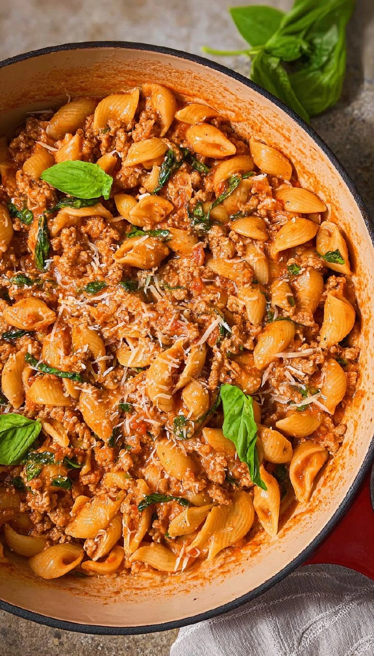 One Pot Ground Turkey Pasta