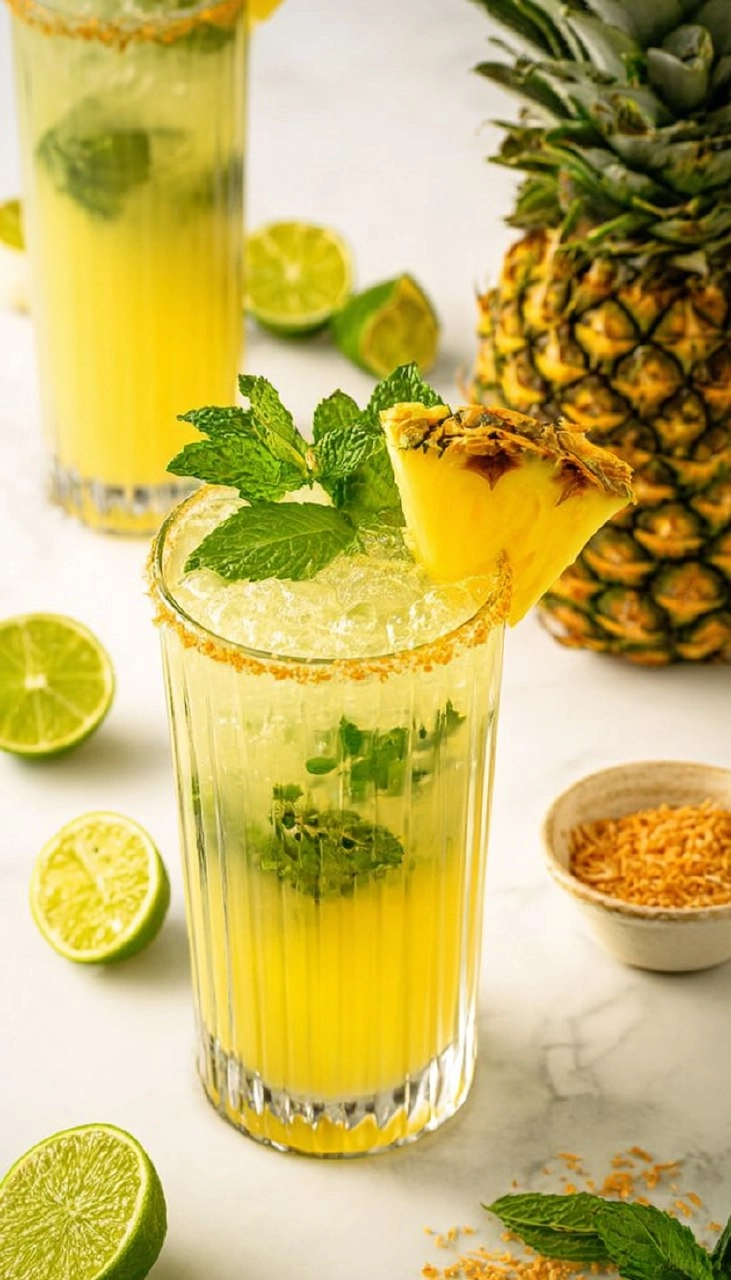 Pineapple Coconut Mojito | Tropical Cinco de Mayo Rum Cocktail 77 Pineapple Coconut Mojito | Tropical Cinco de Mayo Rum Cocktail