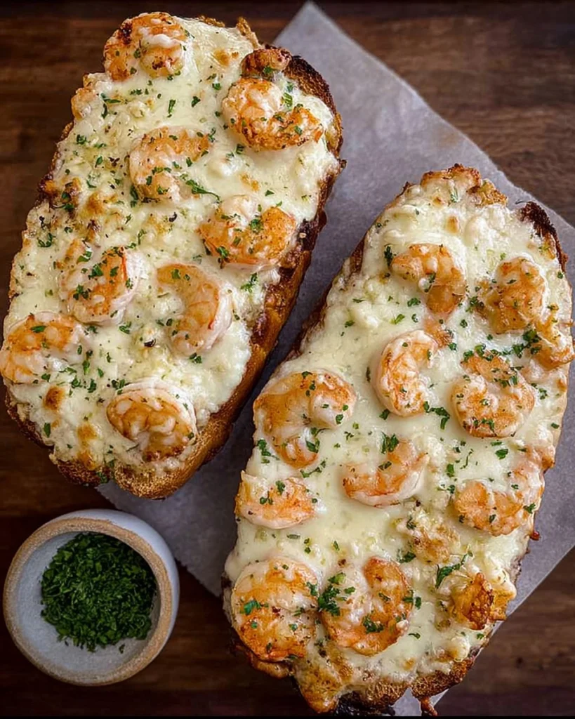 Shrimp-Alfredo-Garlic-Bread-Recipe