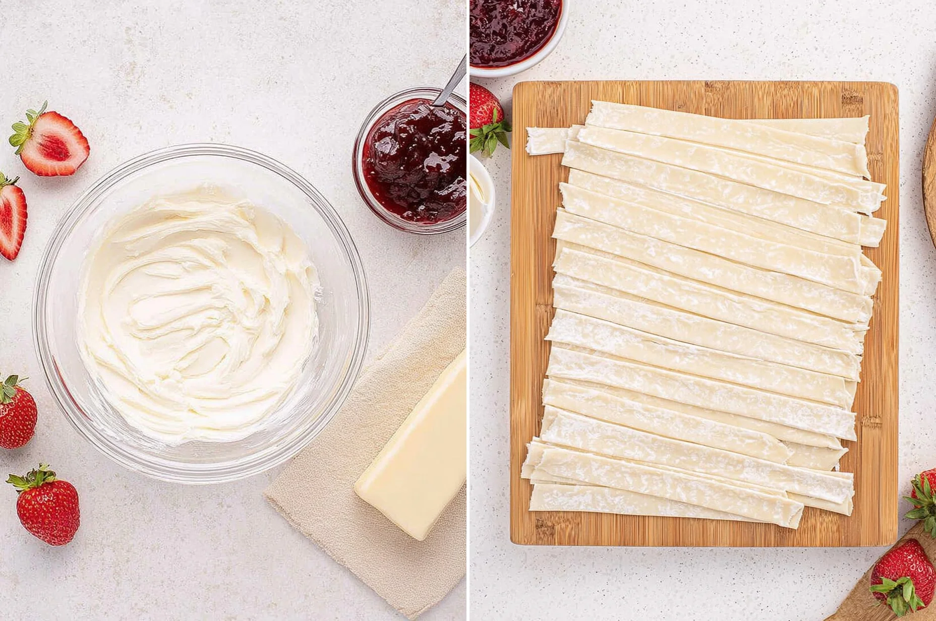 Strawberry Cream Cheese Danish | Easy Puff Pastry Breakfast Pastry