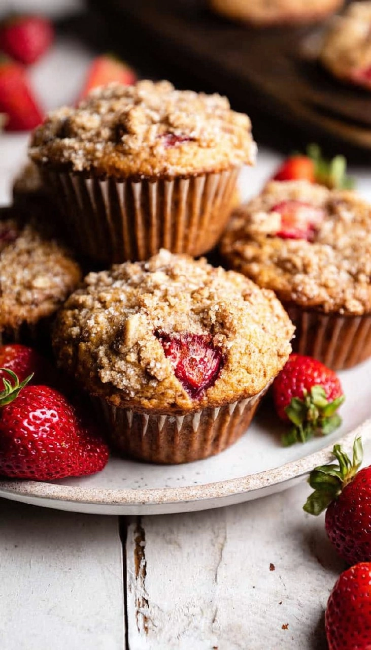 Almond Flour Strawberry Muffins