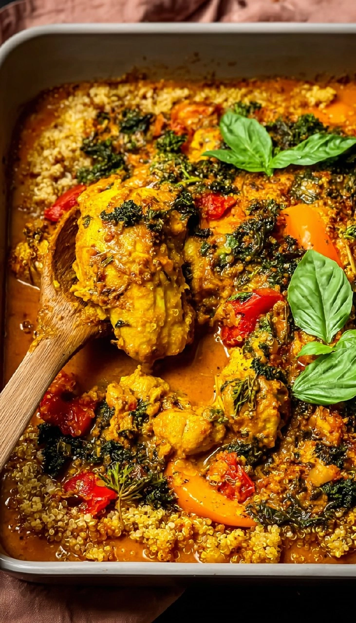 BAKED CHICKEN CURRY WITH QUINOA