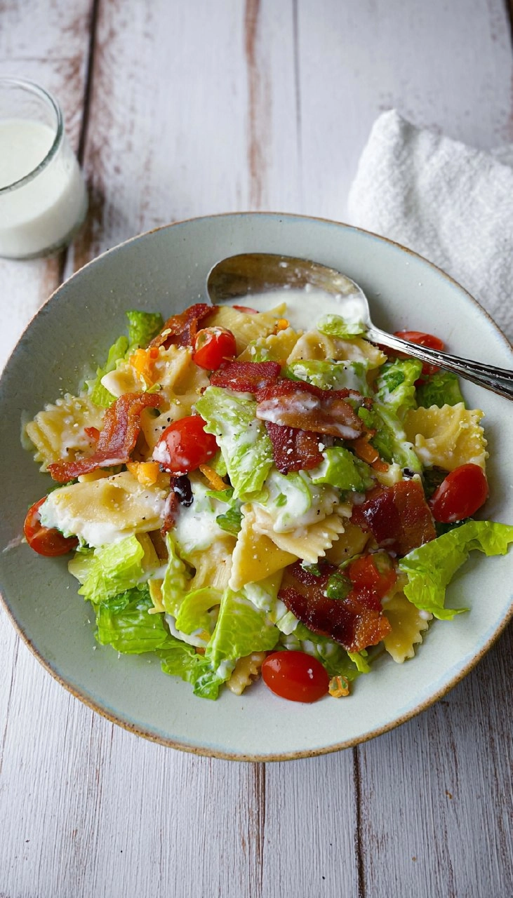 BLT Pasta Salad with Buttermilk Ranch Dressing
