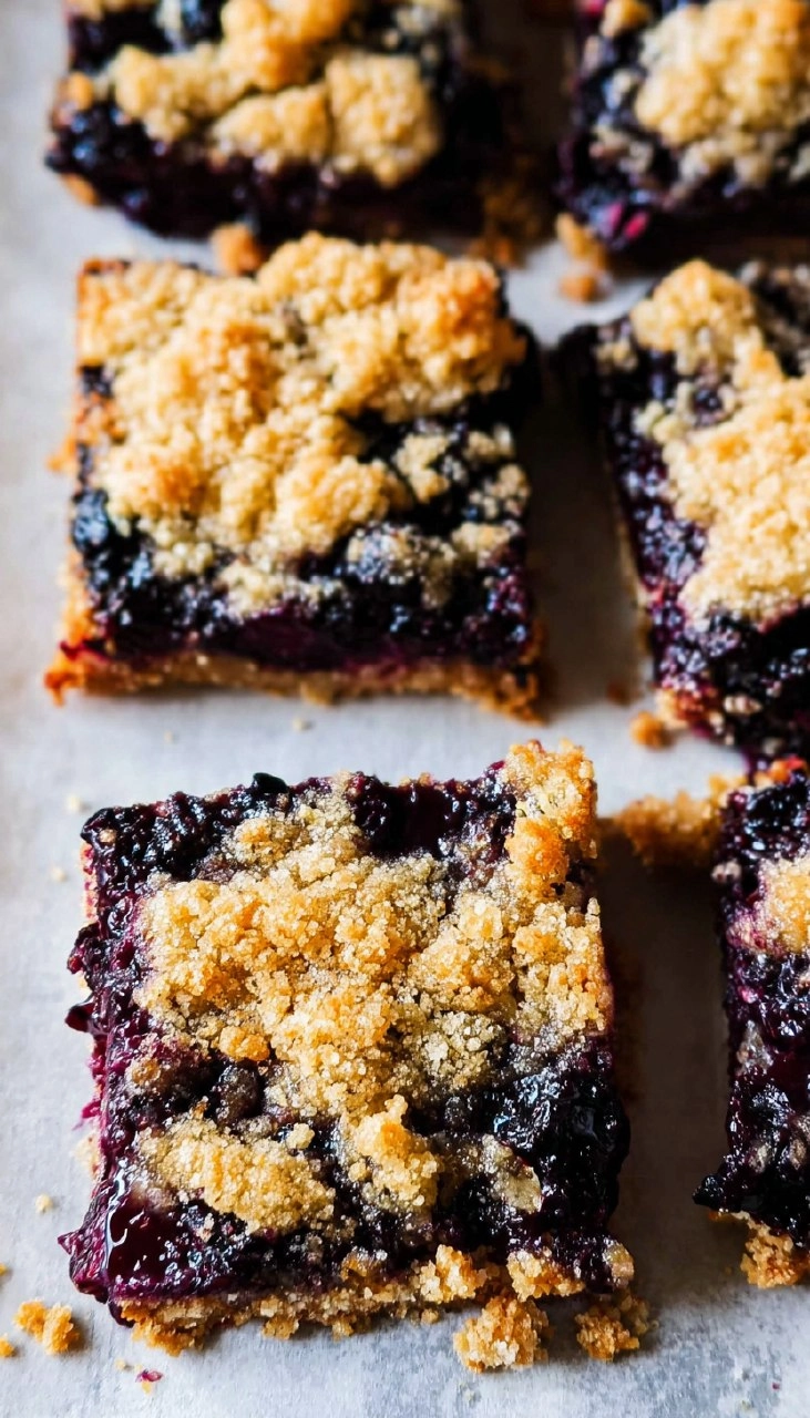 Blueberry Crumble Bars (Almond Flour, Soft & Jammy)