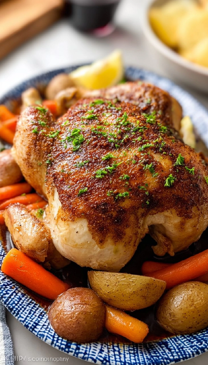 Crockpot Whole Chicken (10 Minute Prep)