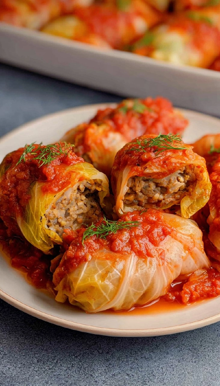 Easy Vegan Stuffed Cabbage Rolls