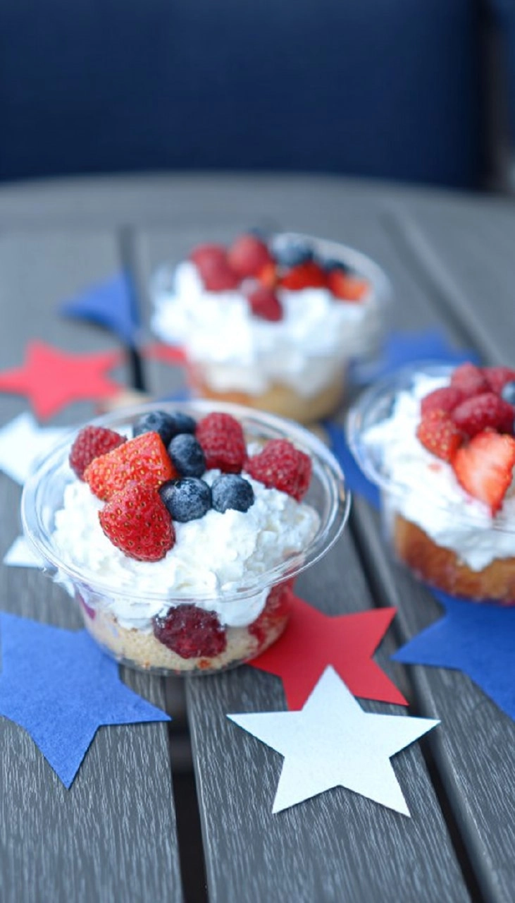Fourth of July Mini Shortcake Cups