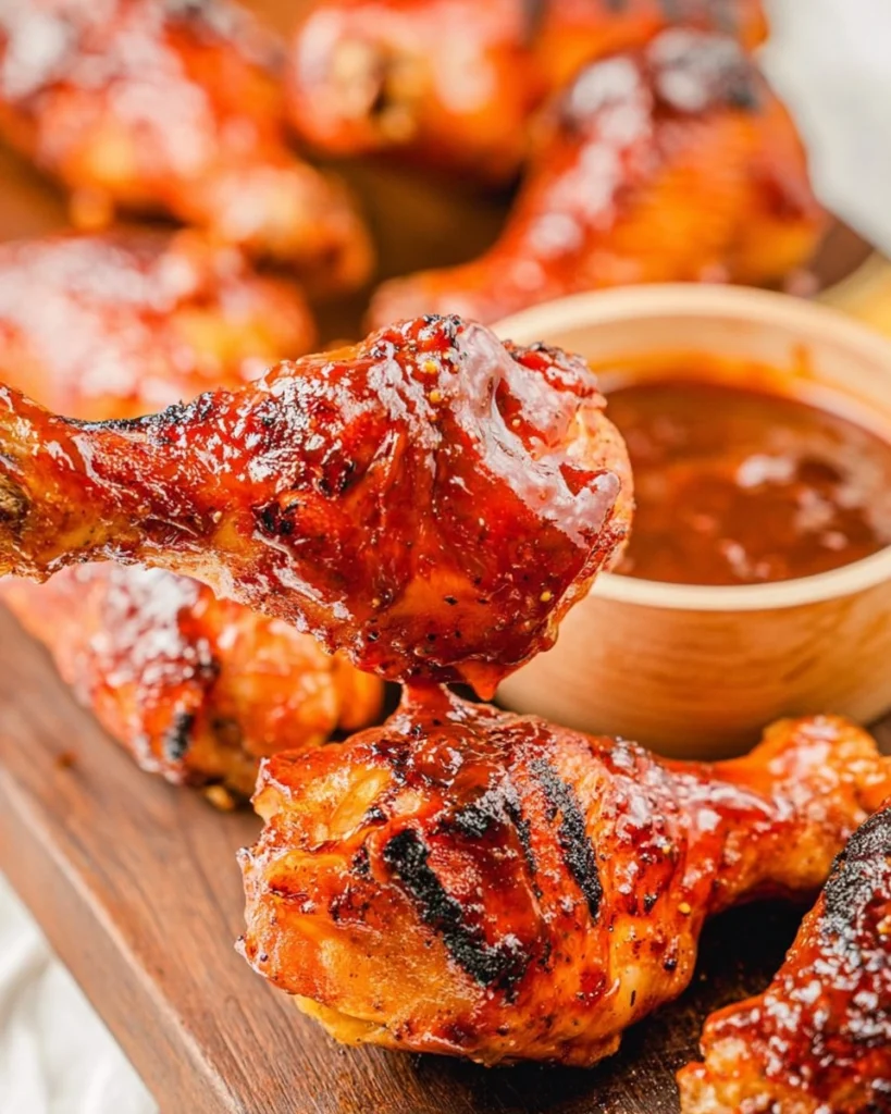 Grilled-BBQ-Chicken-Drumsticks-Sticky-Smoky-Summer-Cookout-Chicken-Recipe