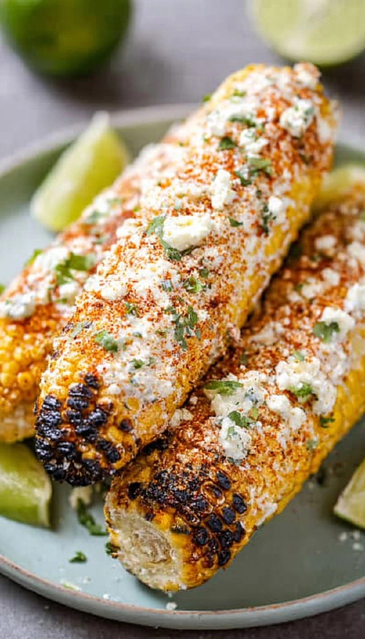 Grilled Corn Elote Style | Smoky Mexican Street Corn for Summer Cookouts