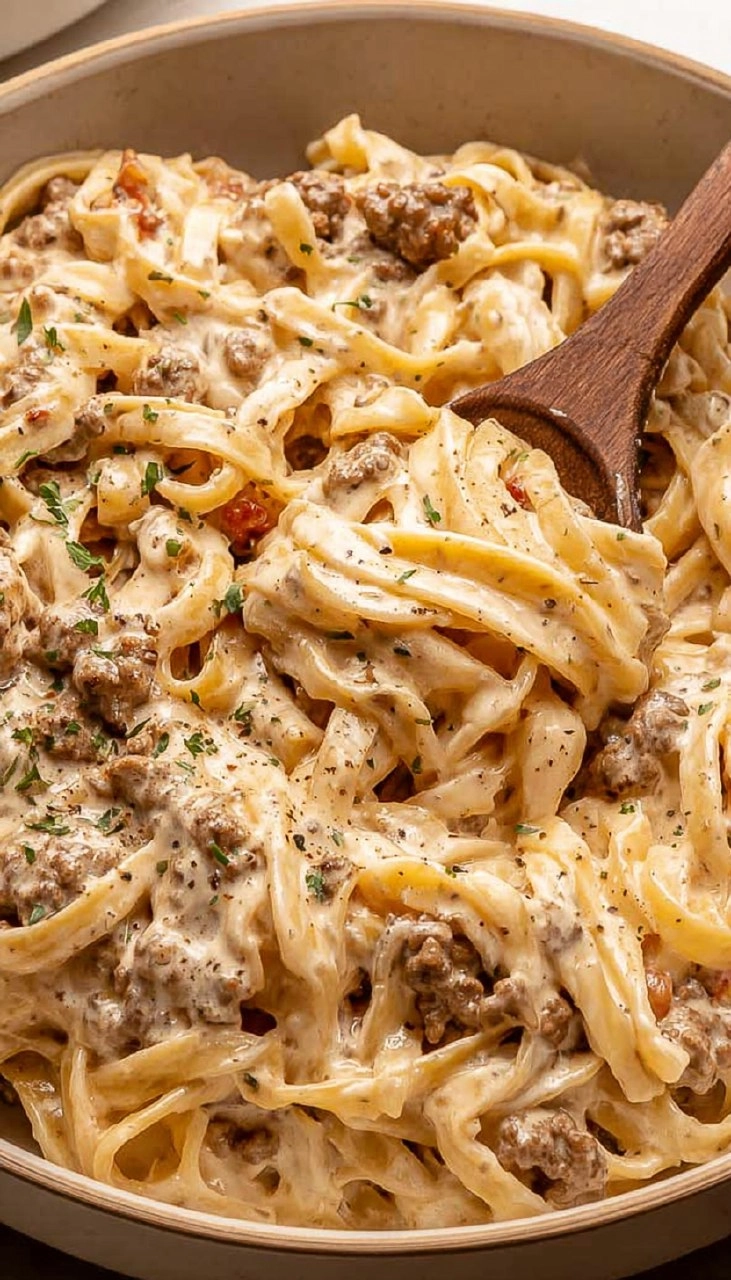 Ground Beef Alfredo