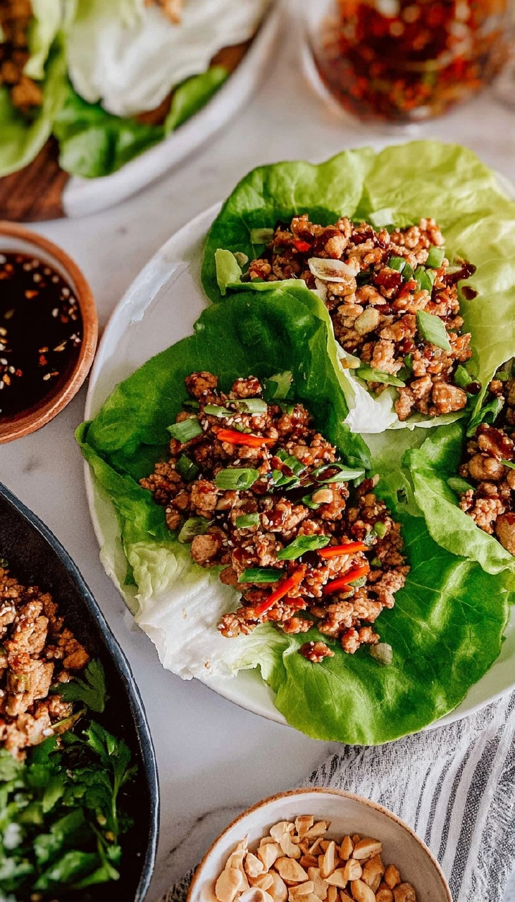 Ground Chicken Lettuce Wraps