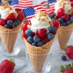 No-Bake-4th-of-July-Patriotic-Fruit-Cones-Recipe