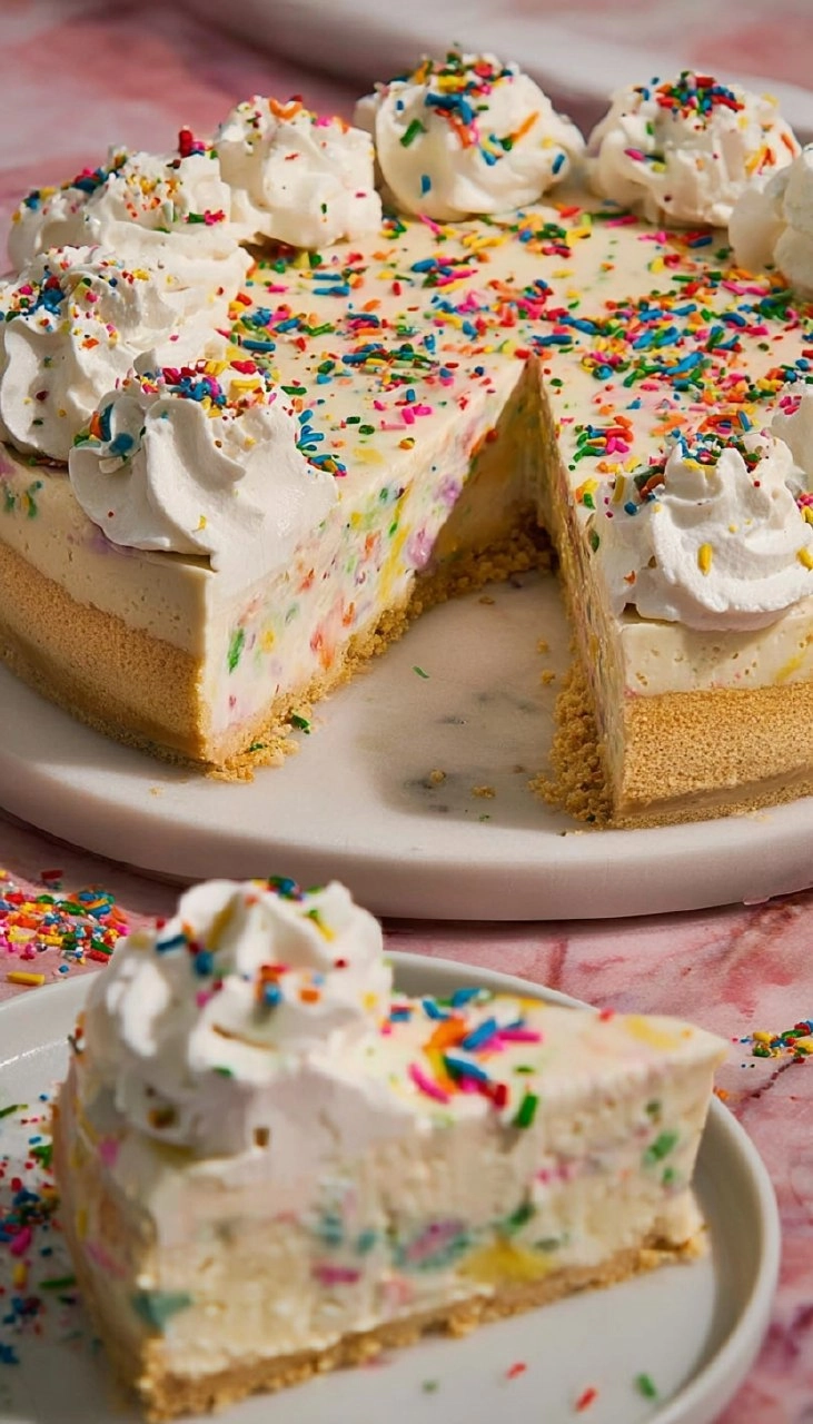 No-Bake Funfetti Cheesecake 110 No-Bake Funfetti Cheesecake