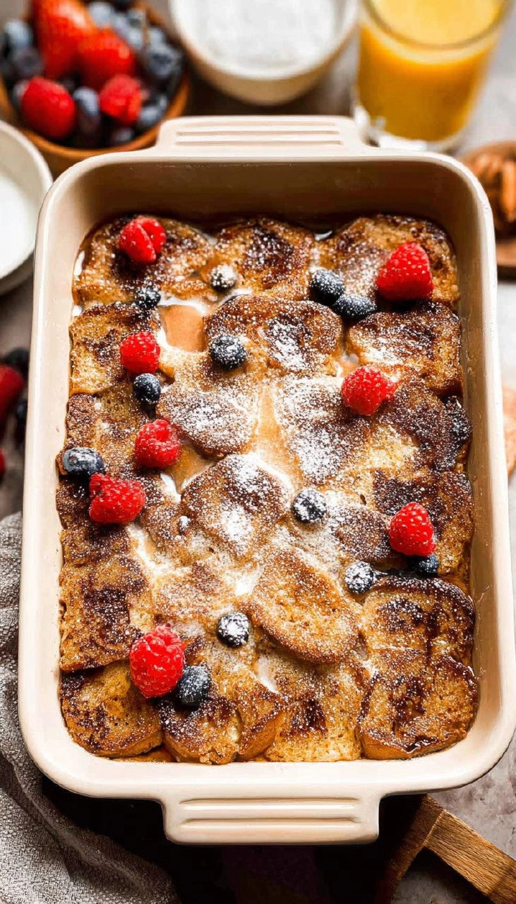 Overnight Vanilla Bean French Toast Casserole