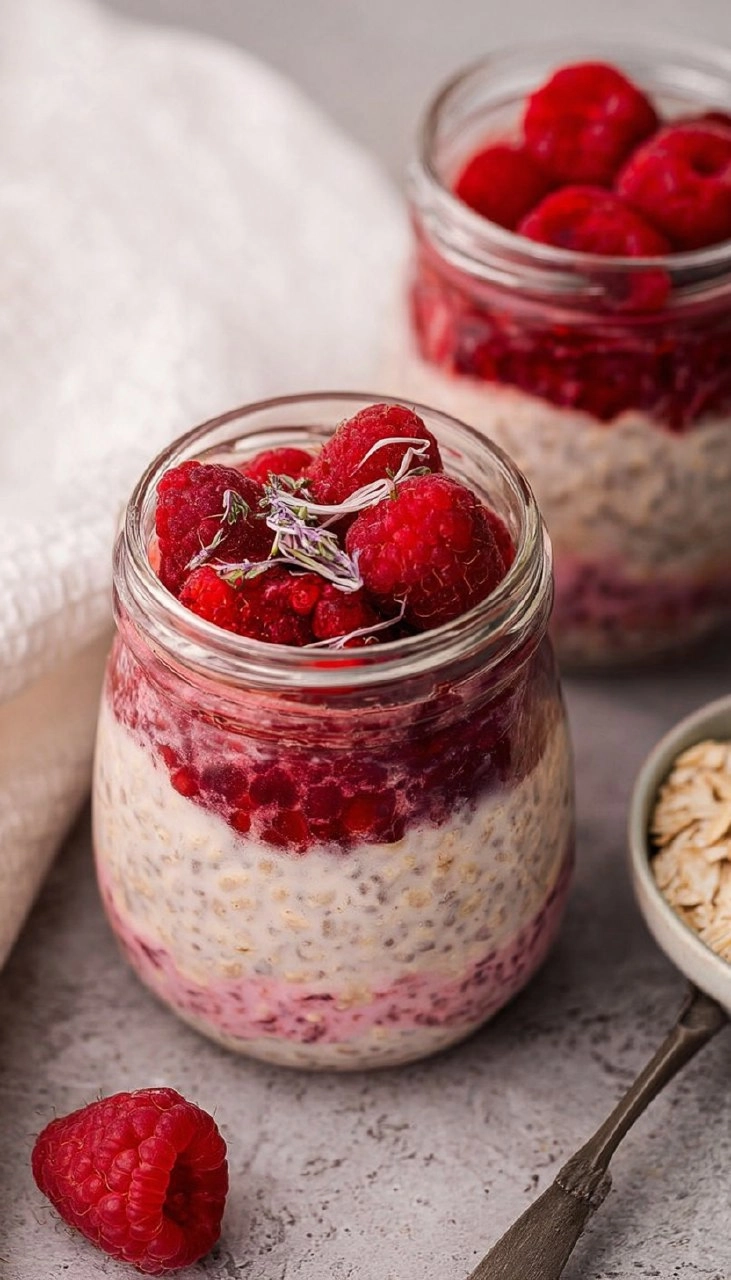 Raspberry Overnight Oats