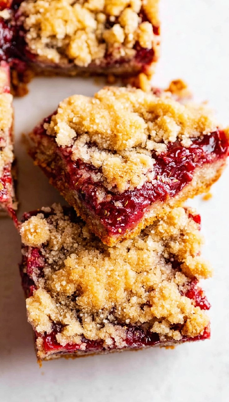 Strawberry Crumble Bars (Almond Flour, Easy & Buttery)