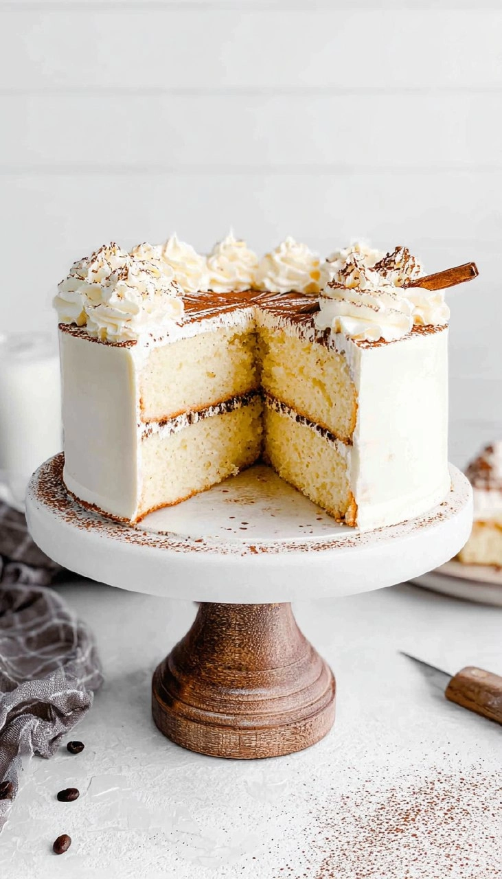 Tiramisu Cake (Light & Fluffy)