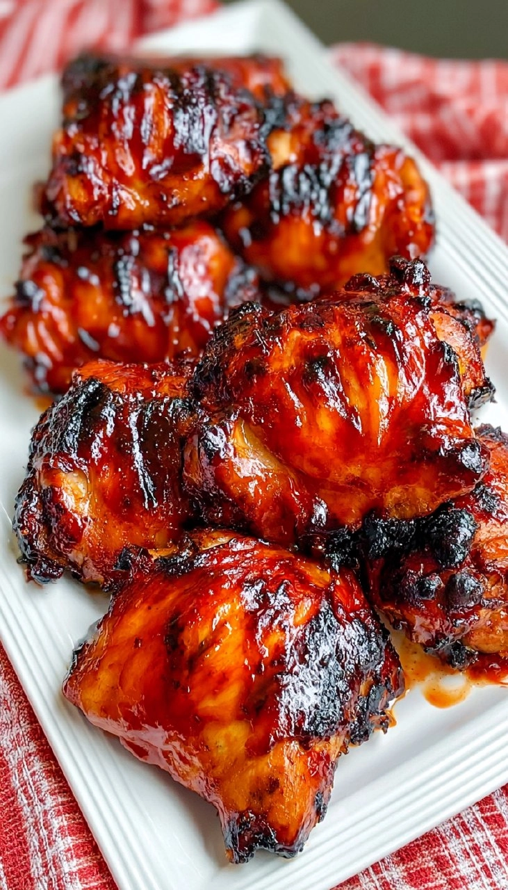 BBQ Chicken Thighs | Sticky Oven-Baked Summer Chicken Dinner