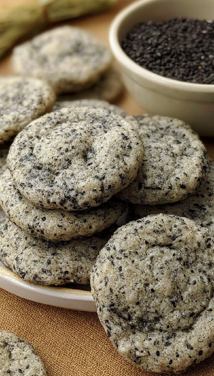Black Sesame Sugar Cookies 80 Black Sesame Sugar Cookies