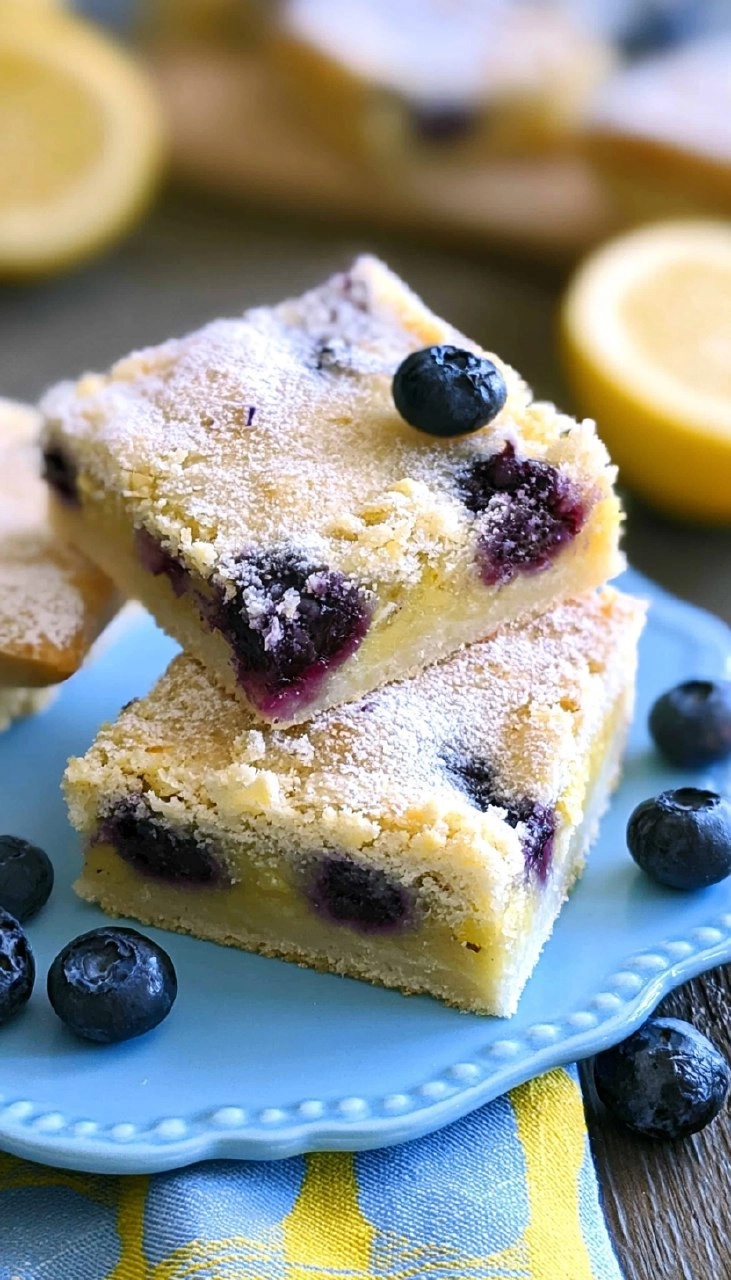 Blueberry Lemon Bars | Sweet-Tart Picnic Dessert Squares 90 Blueberry Lemon Bars | Sweet-Tart Picnic Dessert Squares