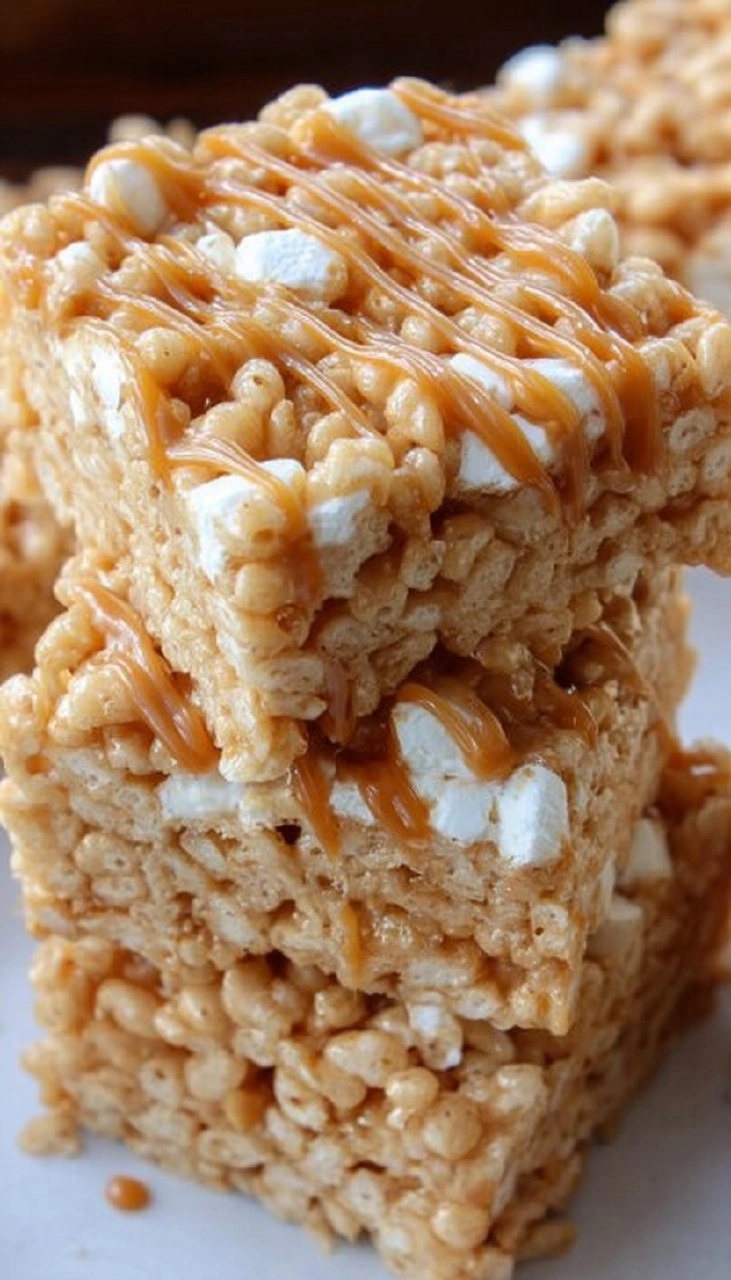 Caramel Rice Krispie Treats