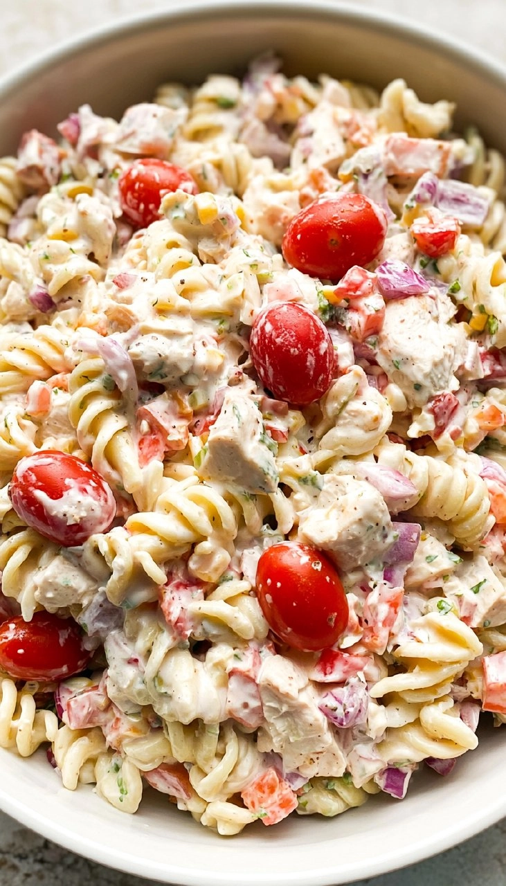 Chicken Ranch Pasta Salad
