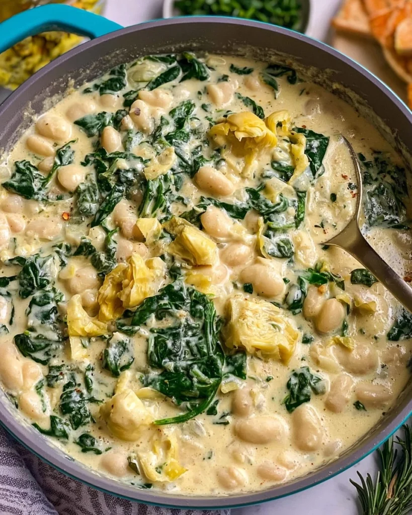 Creamy-Spinach-Artichoke-Butter-Beans-Recipe