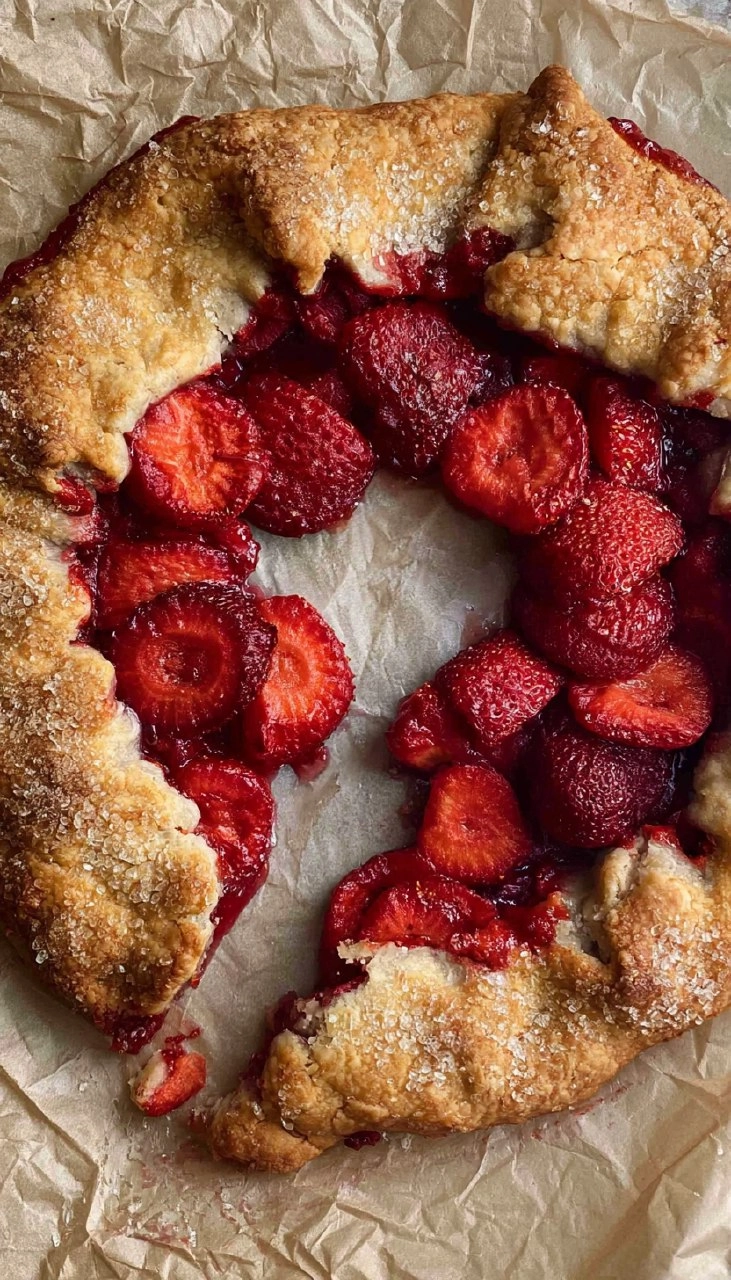 Easy Strawberry Galette (no pie pan needed)